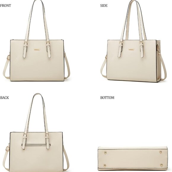 Women Synthetic Leather Handbag Set 4pcs Tote Shoulder Top Handle Purse - Picture 2 of 6